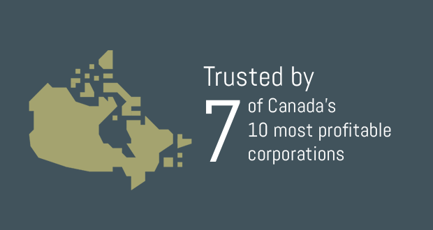 partners Trusted by 7 of Canada's 10 most profitable corporations
