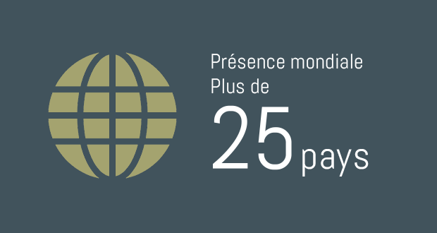 Présence mondiale plus de 25 pays